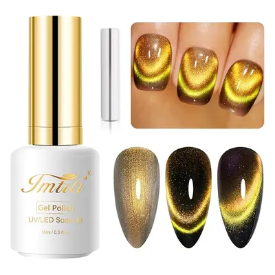 Imtiti Magnetic Gold Colour Gelový Lak na Nehty 15 ml