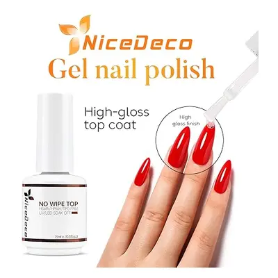 Nicedeco No Wipe Gel Top Coat 15 ml