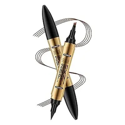 HelloKiss HelloKiss- 2-in-1 Liquid Eyeliner and Eyebrow Pen 01# , 2x1ml