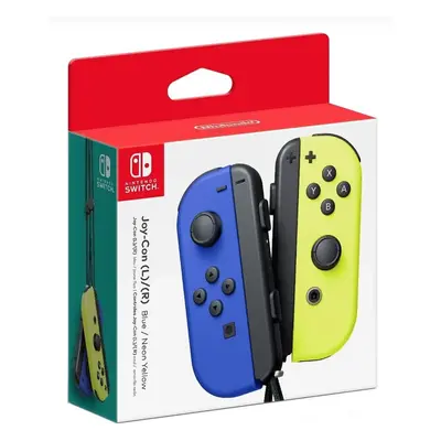 NINTENDO SWITCH Joy-con ovladače Blue/Neon Yellow - Zánovní