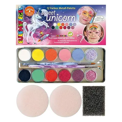 Eulenspiegel - Paleta pro malování na obličej Sweet Unicorn 12 fareb