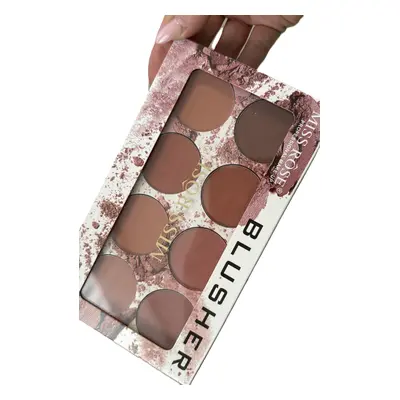 Miss Rose 8 Colours Blush Blusher Powder Palette Kosmetický make-up na obličej