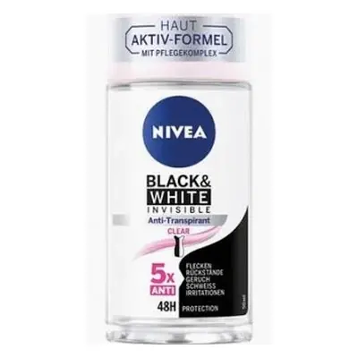 NIVEA 48h bílo-černý dámsky deodorant roll-on de 50mL