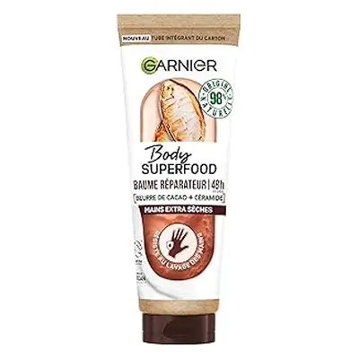 Garnier Body Superfood - Regenerační balzám na ruce 48 hodin s kakaovým máslem a ceramidy 75ml