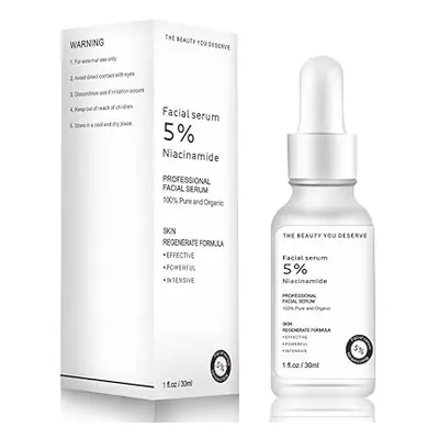 YUYTE Niacinamidové sérum na obličej proti stárnutí proti vráskám, 30 ml s 5% niacinamidem a ky