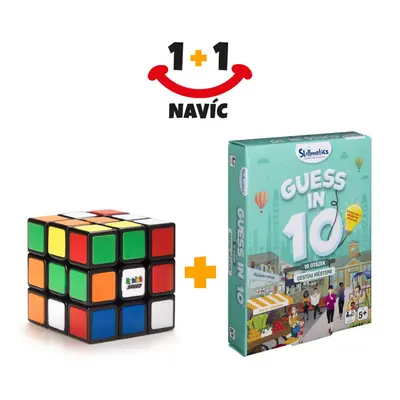 Akce 1+1 Rubikova kostka 3x3 speed cube + Uhádni na 10 - Města - česká verze navíc