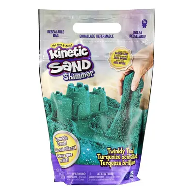 Kinetic Sand balení třpytivého modrozeleného písku 0,9 kg