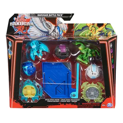 Bakugan 5 balení speciální útok S6 Ventri, Dragonoid, Bruiser, Trox, Smoke