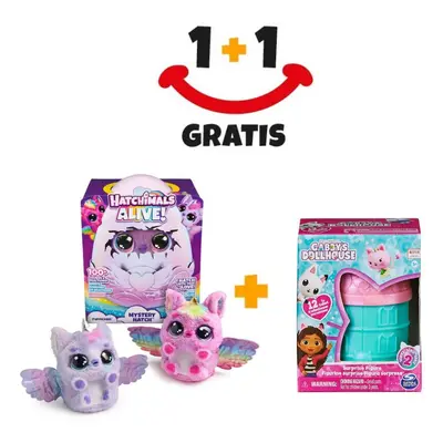 Akce 1+1: Hatchimals líhnoucí se interaktivní jednorožec + figurka Gábi v domečku ZDARMA