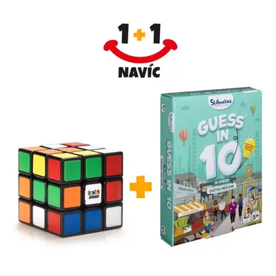 Akce 1+1 Rubikova kostka 3x3 speed cube + Uhádni na 10 - Města - česká verze navíc