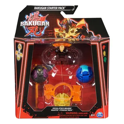 Bakugan startovací sada speciální útok S6 Bruiser, Mantid, Titanium Trox