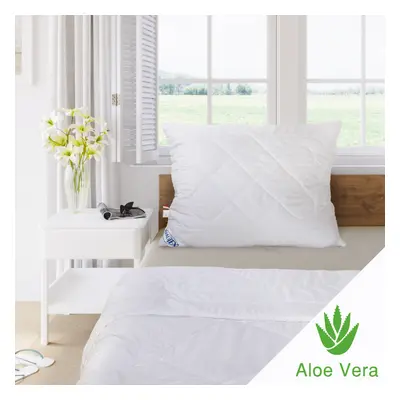 Kvalitex SET CELOROČNÍ ALOE VERA přikrývka+polštář, 140x200, 70x90cm