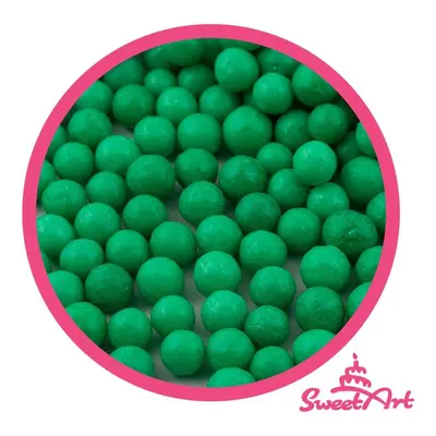 SweetArt cukrové perly vánoční zelené 7 mm (80 g)