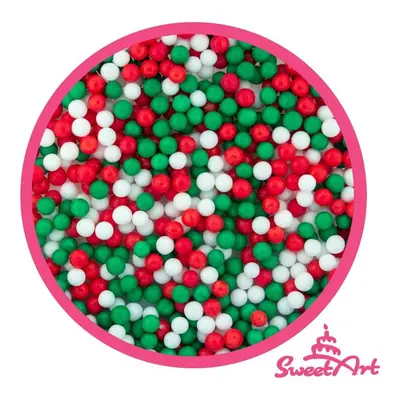 SweetArt cukrové perly Christmas mix 5 mm (1 kg)