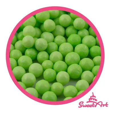 SweetArt cukrové perly světle zelené 7 mm (1 kg)