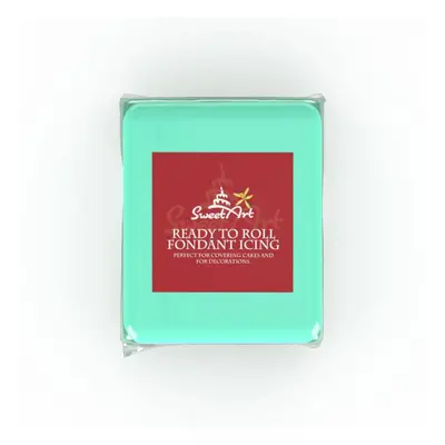 SweetArt potahovací a modelovací hmota vanilková neonový efekt Turquoise (250 g)