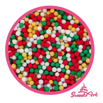 SweetArt cukrové perly Golden Christmas mix 5 mm (80 g)