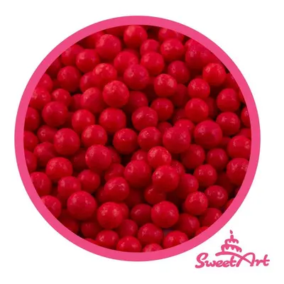 SweetArt cukrové perly červené 5 mm (80 g)