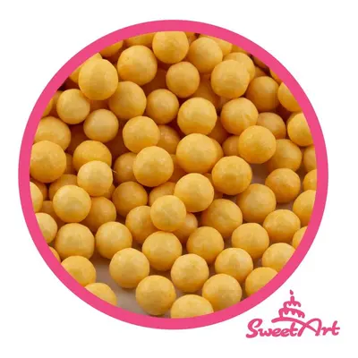 SweetArt cukrové perly zlatožluté matné 5 mm (1 kg)