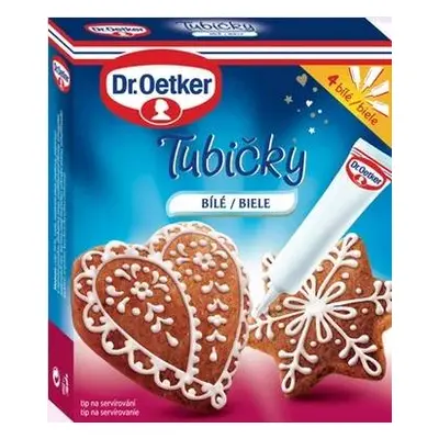 Dr. Oetker Tubičky na zdobení bílé 4 ks (4x19 g)