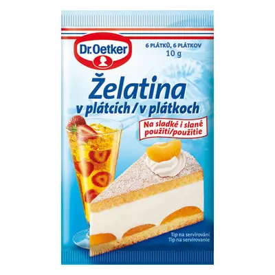 Dr. Oetker Želatina v plátcích (10 g/6 ks)