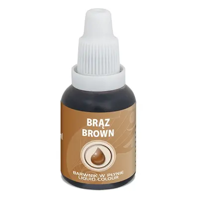 Airbrush barva tekutá Food Colours Brown (20 ml) Hnědá