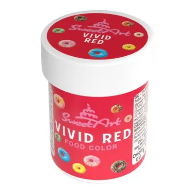 SweetArt gelová barva Vivid Red (30 g)