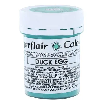 Barva do čokolády na bázi kakaového másla Sugarflair Duck Egg (35 g)