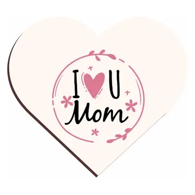 Bombasei marcipánová dekorace Srdíčko I Love U Mom (6 ks)