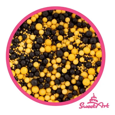 SweetArt cukrové zdobení Black Gold sprinkle mix (80 g)