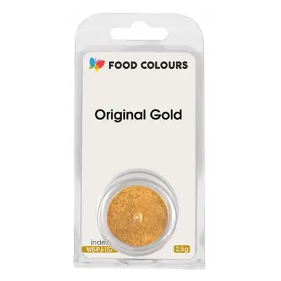 Jedlá prachová perleťová barva Food Colours Original Gold (2,5 g) Zlatá