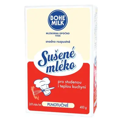 Bohemilk Sušené plnotučné mléko 26% (400 g)