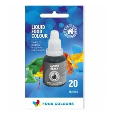 Airbrush barva tekutá Food Colours Black (20 ml) Černá