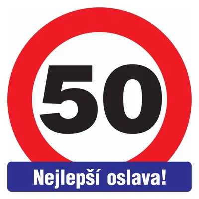 Alvarak cedule na dveře 50 Nejlepší oslava!