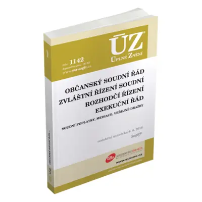 ÚZ č. 1142 Občanský soudní řád, rozhodčí řízení - Úplné znění předpisů