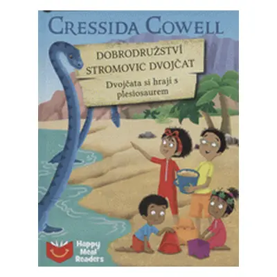 Dobrodružství Stromovic dvojčat. Dvojčata si hrají s plesiosaurem. (Cressida Cowell)