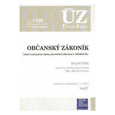 ÚZ č. 1169 Občanský zákoník - Úplné znění předpisů (Marek Svatoš)