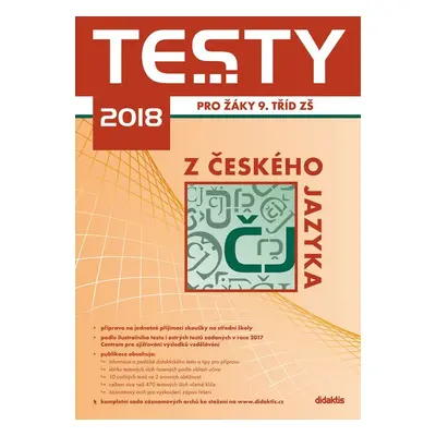 Testy 2018 pro žáky 9. tříd ZŠ z českého jazyka