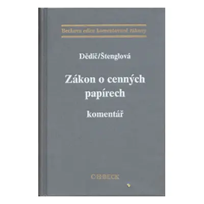 Zákon o cenných papírech (Jan Dědič)