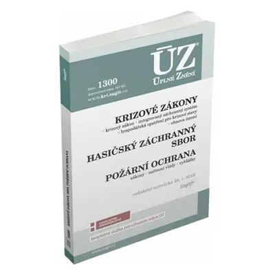 ÚZ 1300 Krizové zákony, HZS, Požární ochrana, Obnova území (Česko)