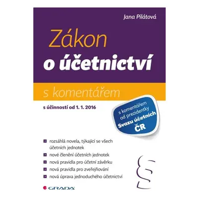 Zákon o účetnictví (Jana Pilátová)