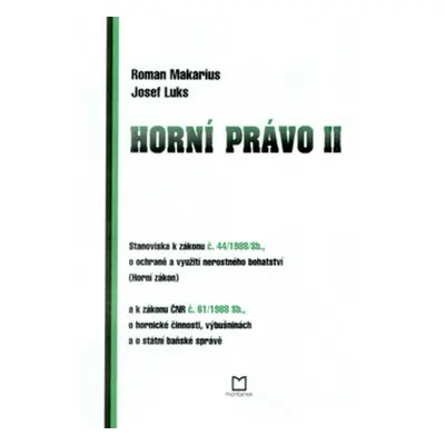 Horní právo II (Roman Makarius)