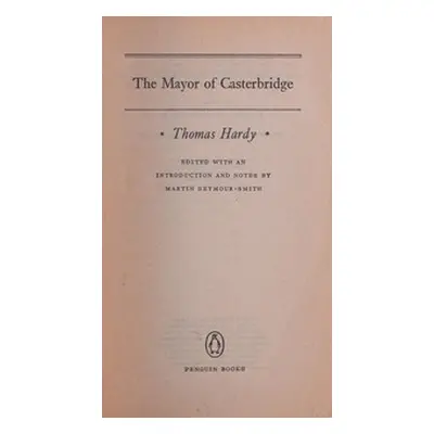 The Mayor of Casterbridge (Thomas Hardy) (EN)