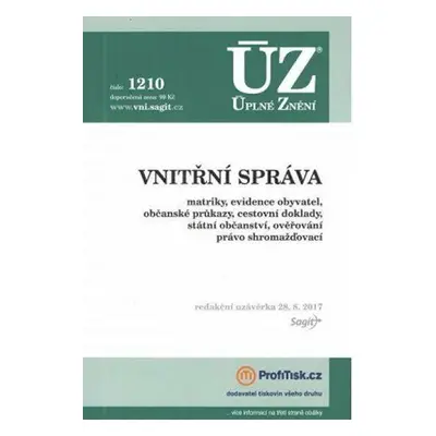 Vnitřní správa - ÚZ č. 1210 - úplné znění předpisů