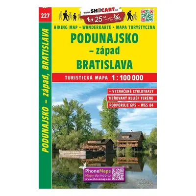 Podunajsko-západ, Bratislava 1:100 000 - Turistická mapa SHOCart Slovensko 227