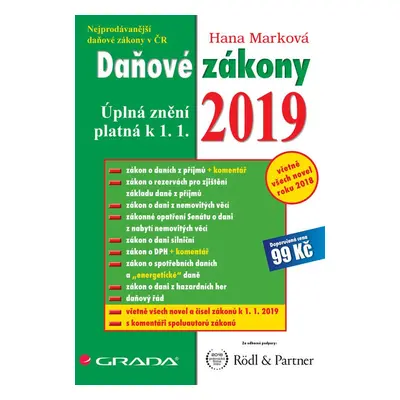 Daňové zákony 2019 - Úplná znění k 1. 1. 2019 (Hana Marková)