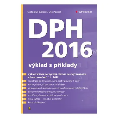 DPH 2016 - Výklad s příklady (Svatopluk Galočík)