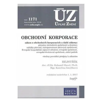 ÚZ č. 1171 Obchodní korporace - Úplné znění předpisů