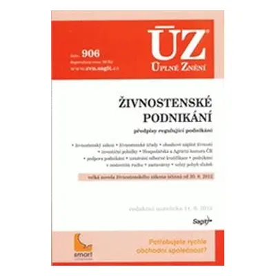 ÚZ č. 906 Živnostenské podnikání - Úplné znění předpisů