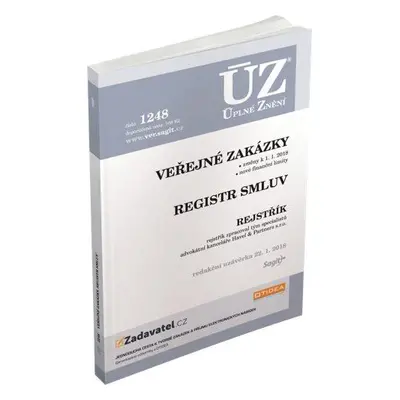 Veřejné zakázky, registr smluv - ÚZ č. 1248 - úplné znění předpisů